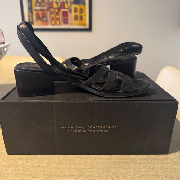 Frye Lucia scrappy braided  sandal 8.5 M in black - Picture 2 of 4